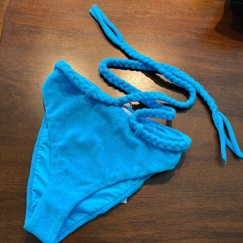 Something Navy Blue Terrycloth Swimsuit Bottoms